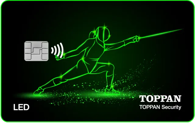 TOPPAN Security LED payment card